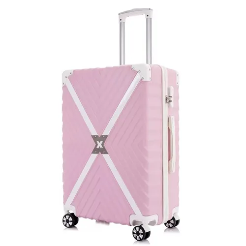 Pink KLQDZMS 20/24/26 inch чемодан из АБС на колесах кабина багаж на ролликах модные багаж для мужчин и женщин ручной клади Сумка на колесиках - Цвет: Pink