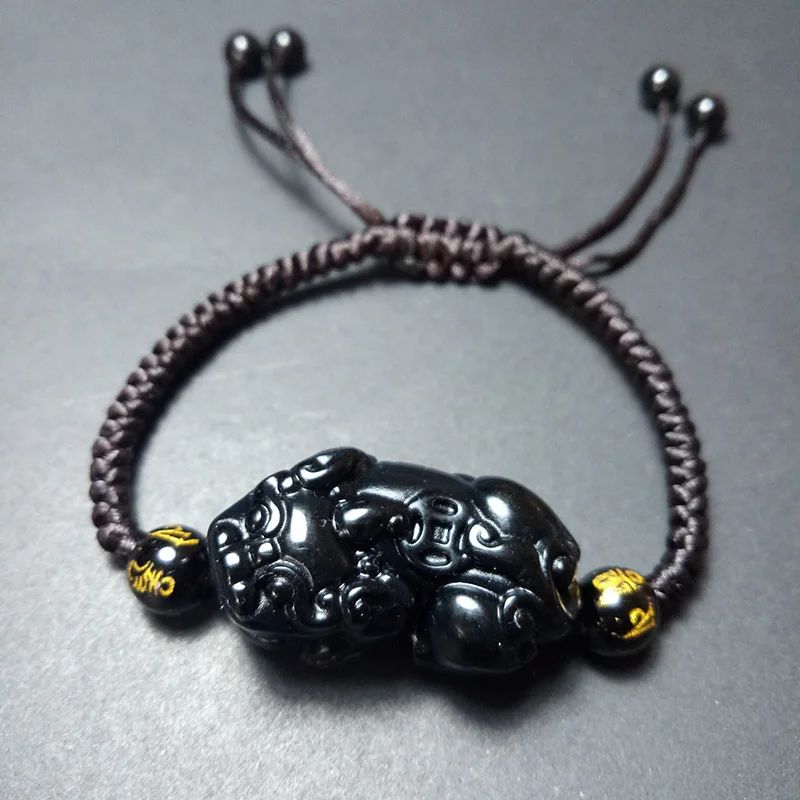 Черный обсидиановый браслет женский Изящные Ювелирные изделия | Украшения и