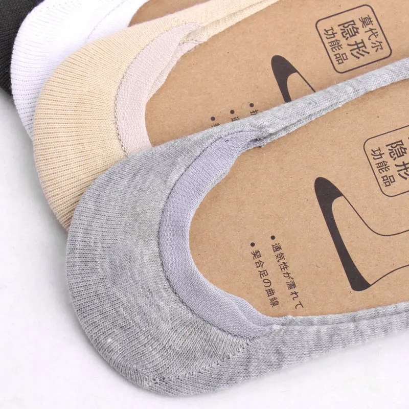 Shallow mouth slip silicone invisible chausette summer thin socks Doug shoes men's deodorant low boat sox male socken calcetine