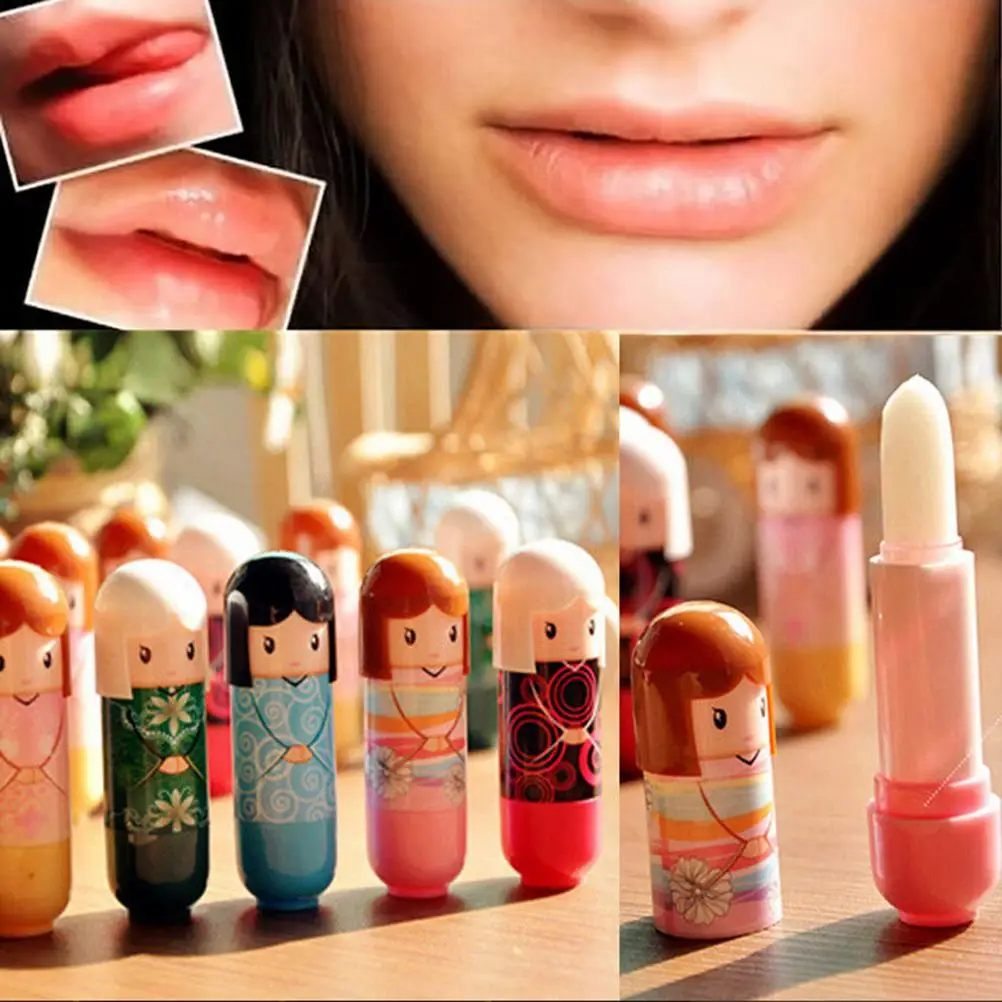 Лидер продаж блеск для губ макияжа Женский кавайный бальзам кимоно кукол
