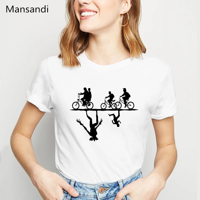 stranger things 3 t shirt graphic tees women clothes 2021 funny tshirt femme harajuku summer tops female t-shirt | Женская одежда
