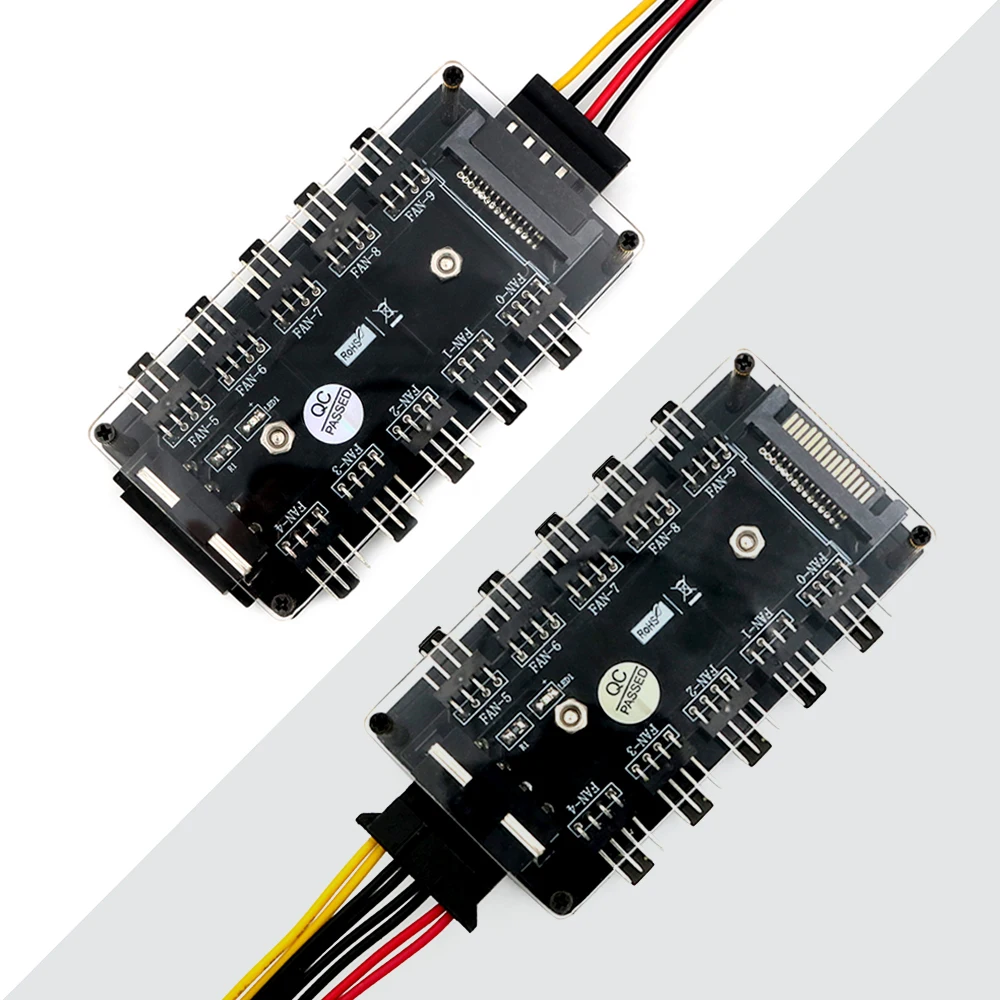 Адаптер концентратора вентилятора 4Pin Molex или SATA 15Pin разъем питания кулер цп пк
