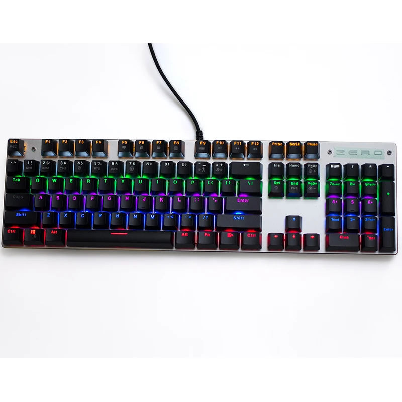 Русская доставка Механическая игровая клавиатура 87/104 Keycap LED подсветка USB