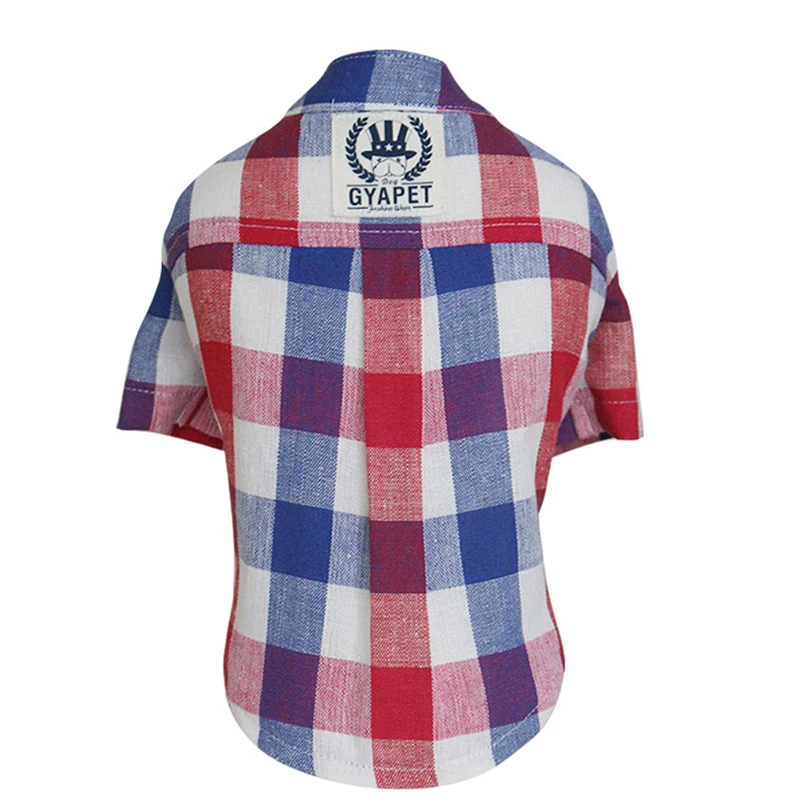 Клетчатые рубашки для собак 2018 Новая летняя классная Одежда шлейка щенков куртка