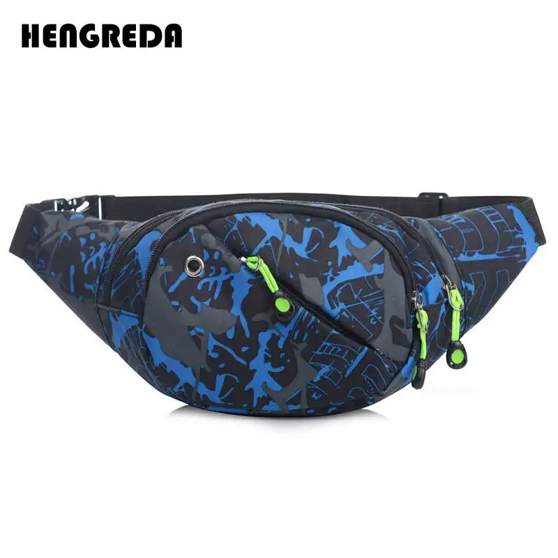 Blue Женская поясная сумка, поясная сумка, Мужская поясная сумка, Повседневная сумка для путешествий, велосипедная модная нейлоновая водонепроницаемая сумка через плечо с карманом - Цвет: Blue