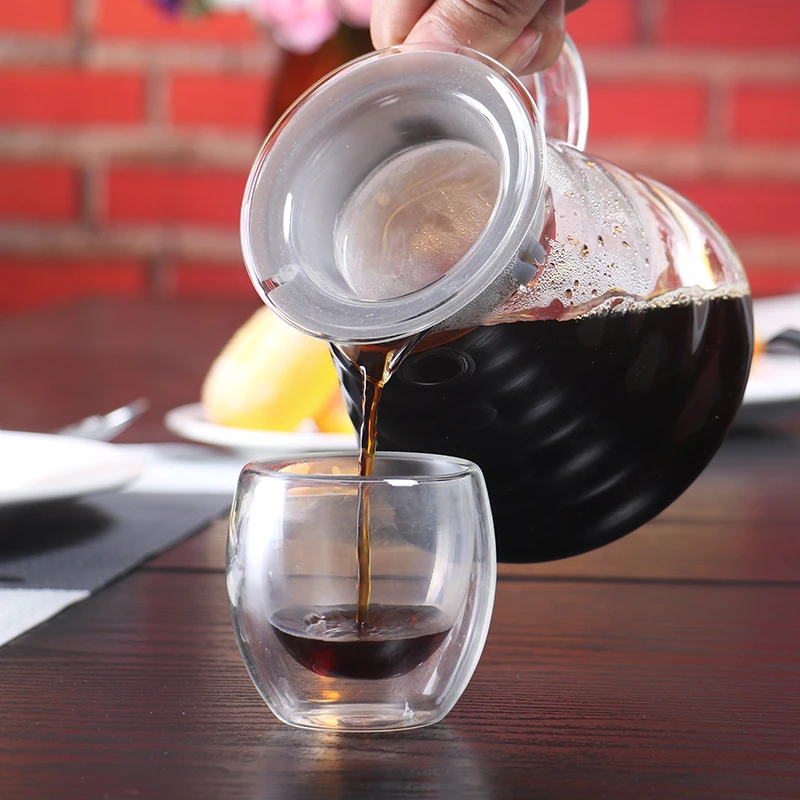 Термостойкая Кофеварка Pour over из боросиликатного стекла Перколятор для кофе