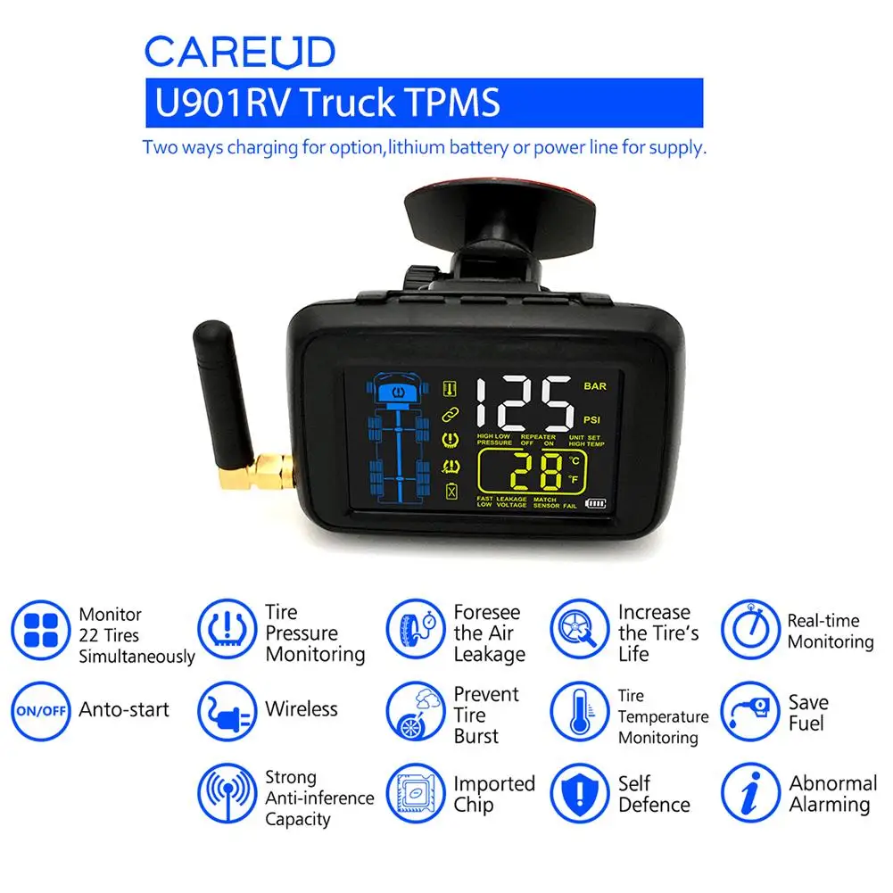 Универсальный многофункциональный автомобильный Грузовик TPMS Автомобильная