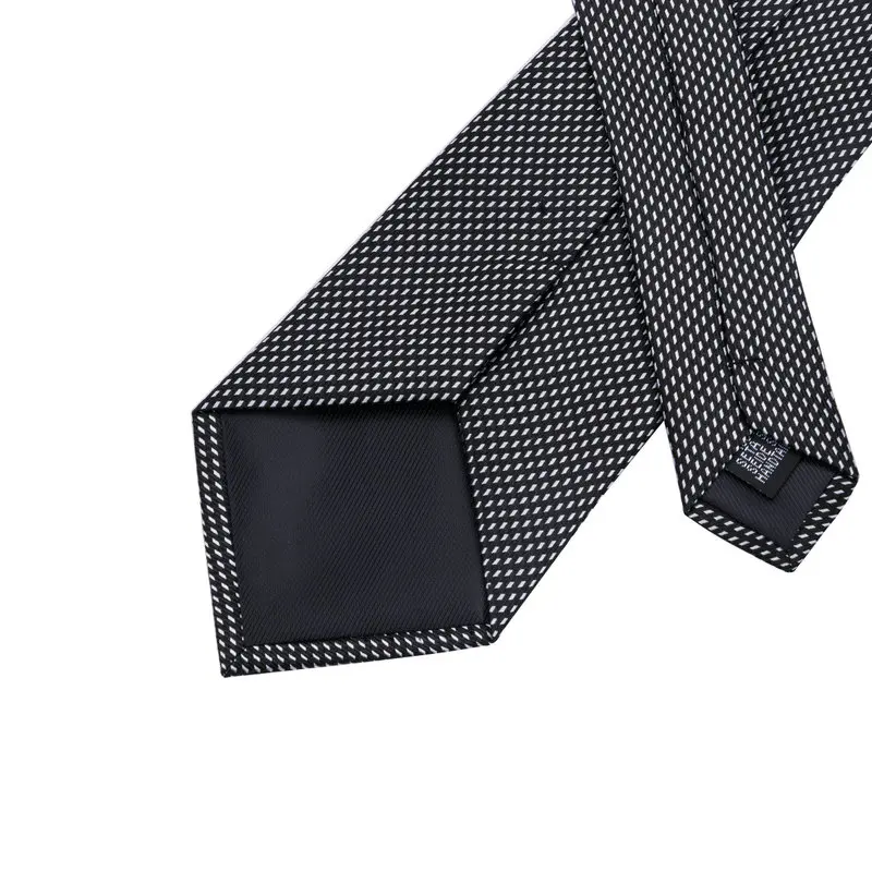 SN-466 черно-белые новые Галстуки Hanky запонки наборы мужские 100% шелковые галстуки