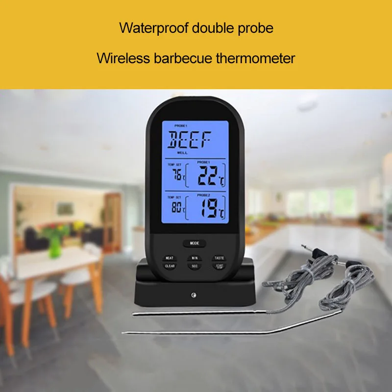 Беспроводной цифровой термометр для барбекю кухонный уличный