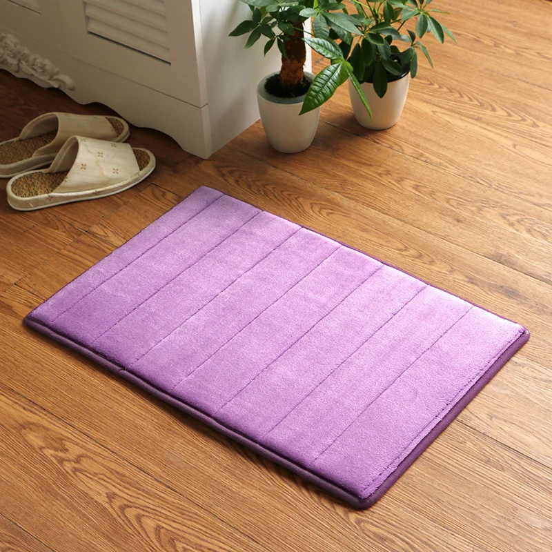 Memory Foam коврики в ванную ванну противоскользящие кухонные Коврики для спальни напольные ковры прикроватный коврик для входной двери Коврики для прихожей - Цвет: Purple