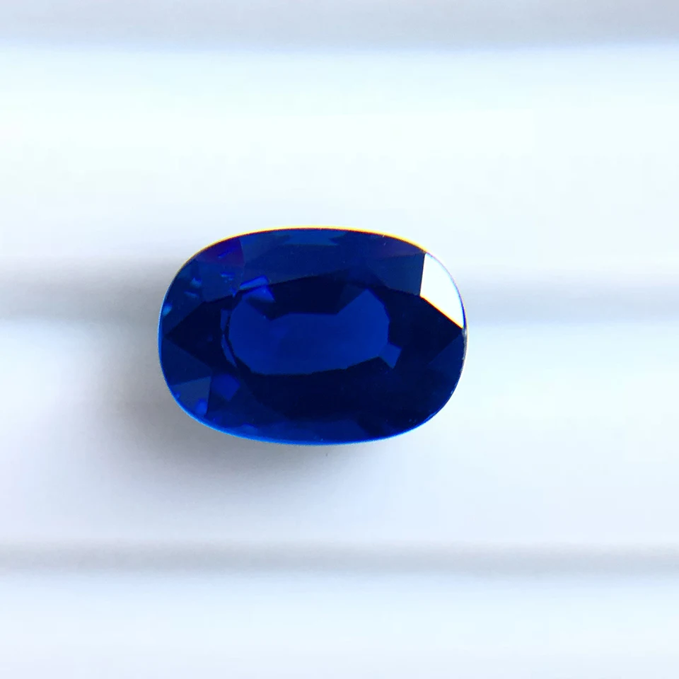 NO.7 1.92CT Натуральный неоптимизированный Королевский синий сапфир, четкость vvs, крупное зерно бриллиантовое лицо, настраиваемый, с сертификатом - Цвет: NO.7 1.92CT
