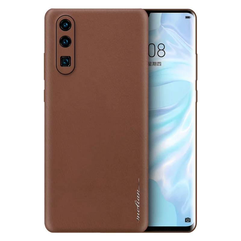 color as photo Чехол из натуральной кожи для huawei p30. Вставьте 360 градусов ультра-тонкий кожаный чехол стикер для huawei P30 Pro P30 Lite чехол - Цвет: color as photo