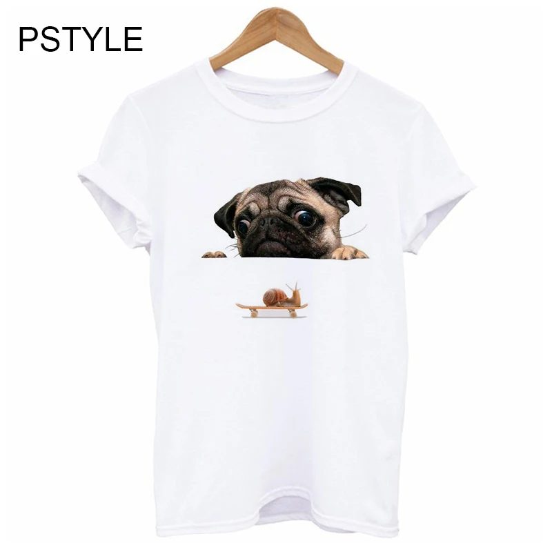 Футболка женская с коротким рукавом и принтом &quotФранцузский bulldog&quot|Футболки| |