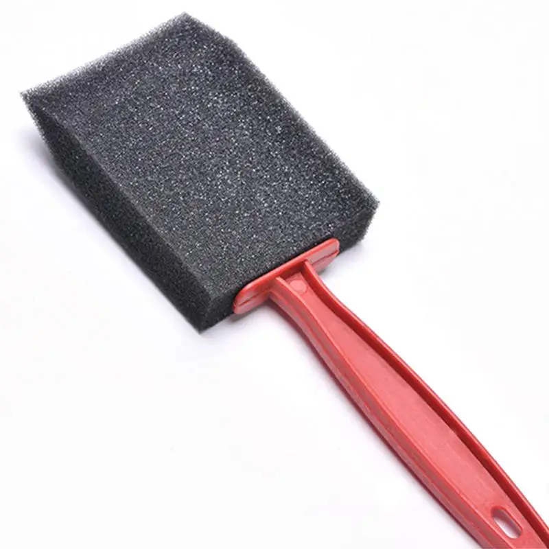 Красный + черный 5 шт./компл. Черная кисть из губки пластиковая ручка