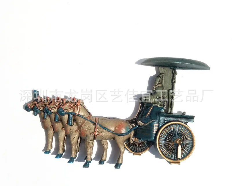 Китай Shaanxi Xiɺn Qin Shi Huang терракотовые воины и лошади карета 3D стерео магнит на