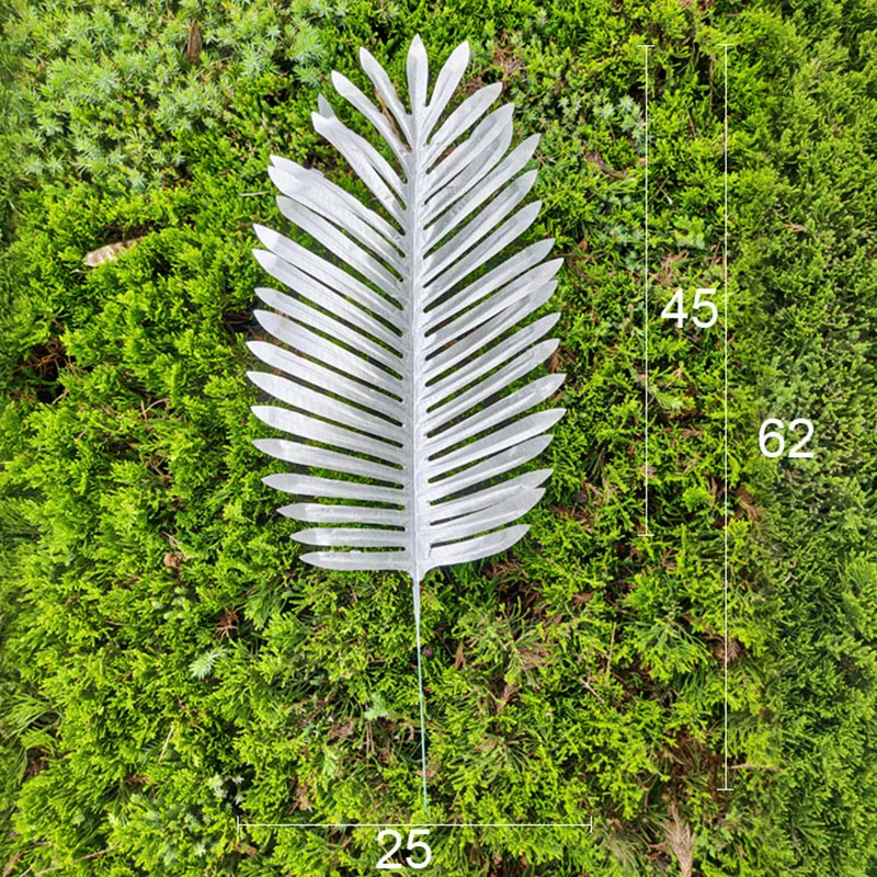 Gold Artificial Monstera Tropical Plam Tree Leaves Photography Background Fake Plants Wedding Birthday Party Home Decoration