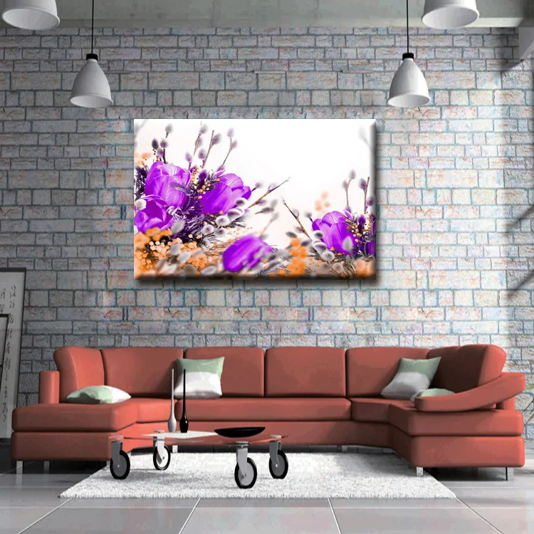 Современные картины из серии цветов 1 шт. Большая Картина на холсте настенное