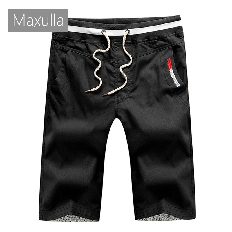 

Шорты-карго Maxulla мужские с эластичным поясом, хлопок, повседневные пляжные шорты, тонкие дышащие, летняя одежда, 4XL
