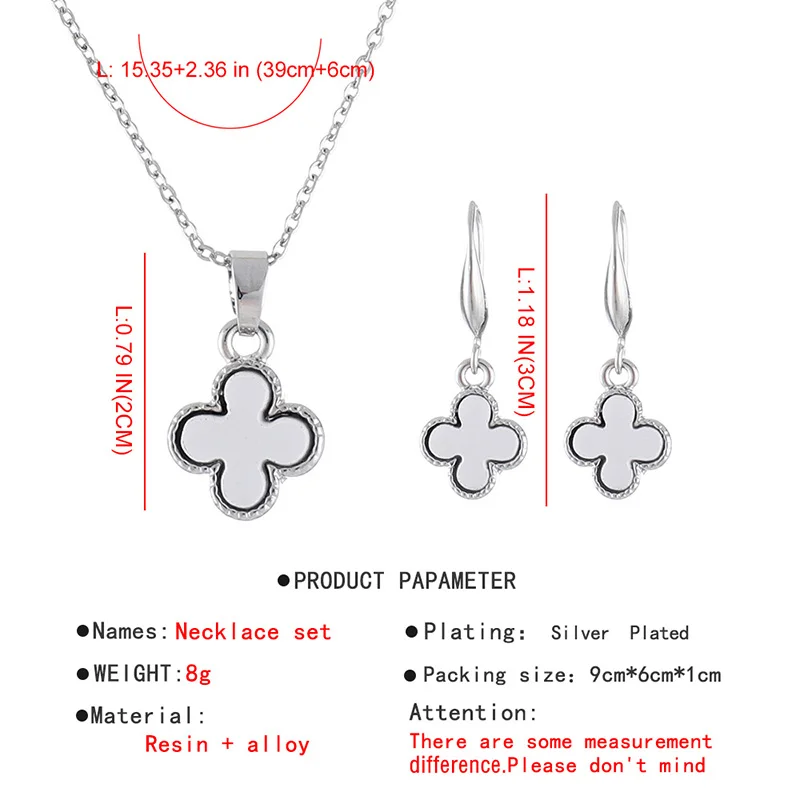 DBWC Женская мода посеребренный сплав цепь очаровательный простой четырехлистный