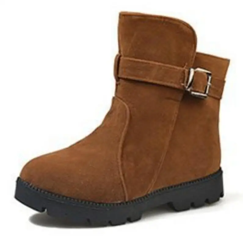 Женские ботильоны zapatos mujer Винтаж из искусственной замши Matin теплая женская обувь