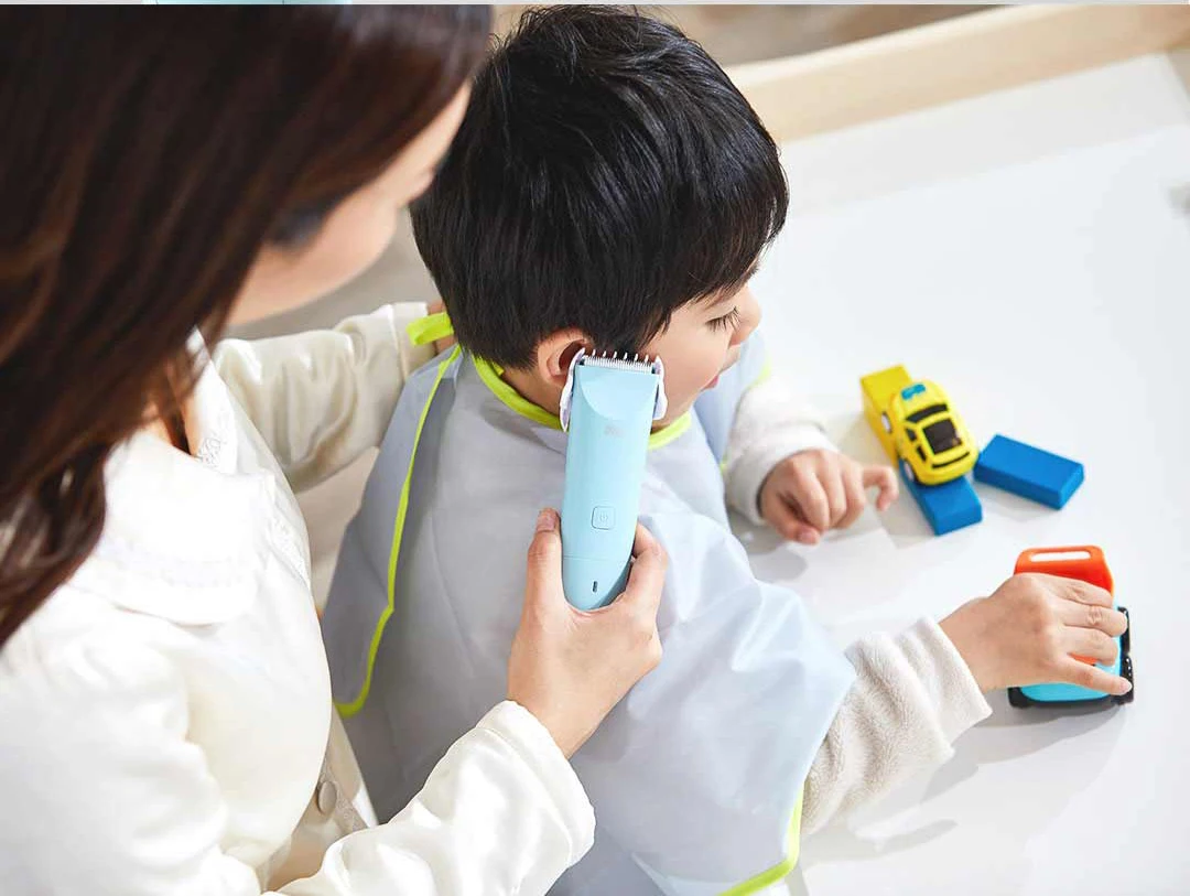 Xiaomi Youpin baby mute hair clipper Silent motor R angle cutter head IPX 7 waterproof suitable for 0-12 years old 2 colors | Электроника