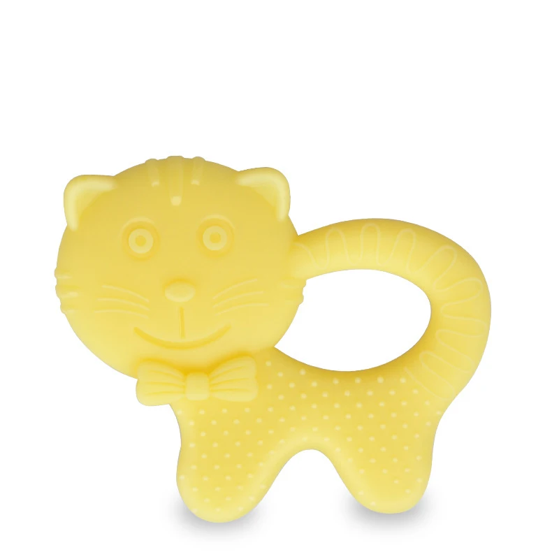 Yellow 10 тип безопасный силикон детский Прорезыватель мультфильм животных малыша жевательные игрушки успокаивающие Прорезыватели Детские аксессуары подарок для новорожденных - Цвет: Yellow