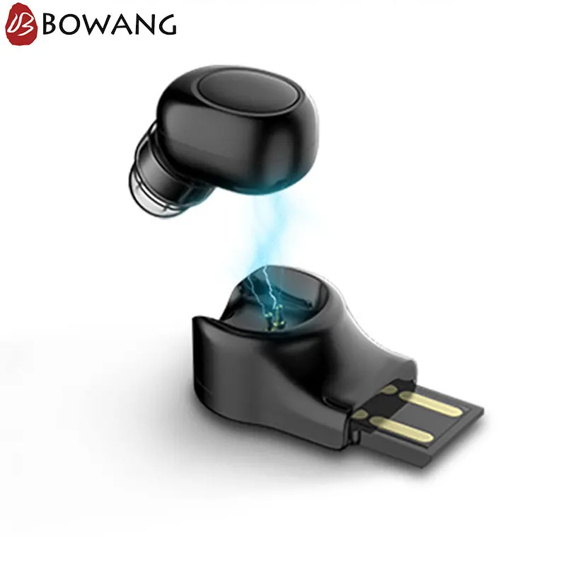 Беспроводной Bluetooth один наушник BOWANG Мини спортивная Гарнитура с шумоподавлением