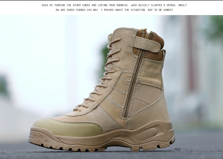 Тактический осень Армейские сапоги Для мужчин Bota Masculina Армейская Обувь город мотоботы работы Satety обувь, ботинки, обувь