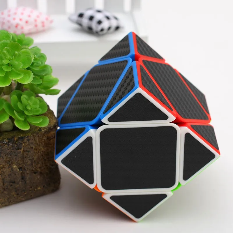 ZCUBE скошенная наклейка из углеродного волокна скоростной волшебный куб
