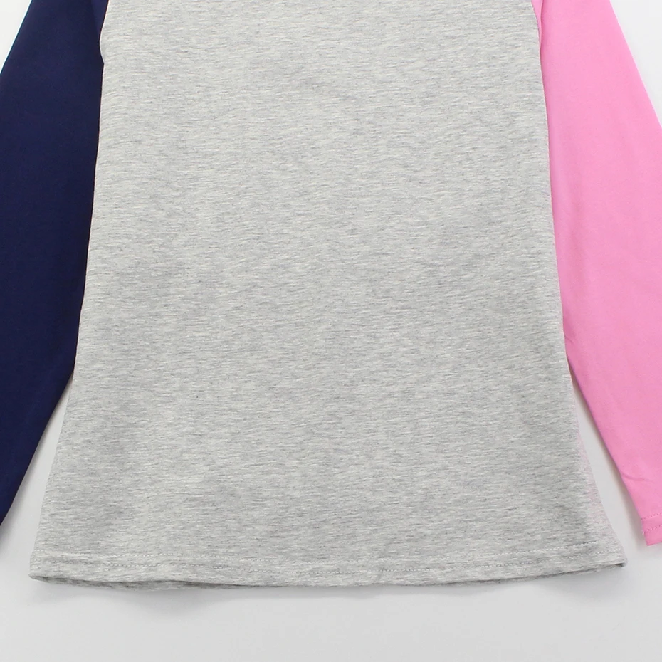 Футболка для девочек весенние топы в стиле пэчворк хлопковая детская одежда