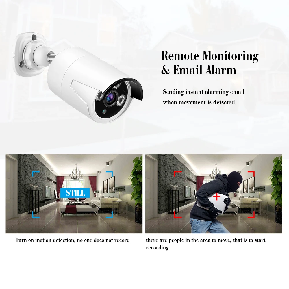 ZGWANG CCTV Камера безопасности Системы комплект P2P HDMI DVR 2 шт 1080 P AHD аналоговый