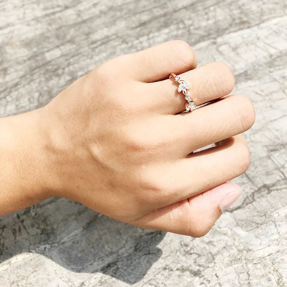 Женское Обручальное кольцо с фианитом розовое золото 2019 пробы|Обручальные