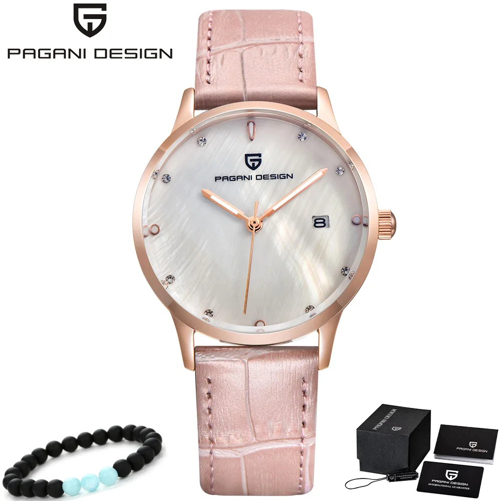 pink gold PAGANI Дизайн женское платье часы люксовый бренд женские кварцевые часы нержавеющая сталь повседневное серебряный браслет наручные часы reloj mujer - Цвет: pink gold