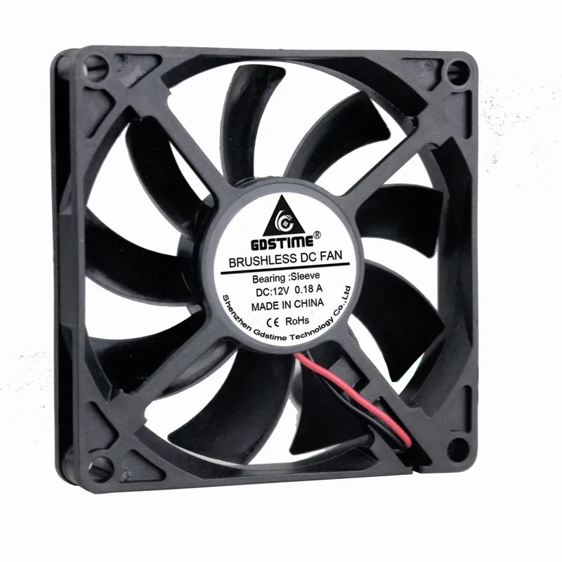 Gdstime 1 шт. DC 12 В 80 мм x 15 PC корпус охлаждающий вентилятор с AC адаптер питания 110 в 115 120