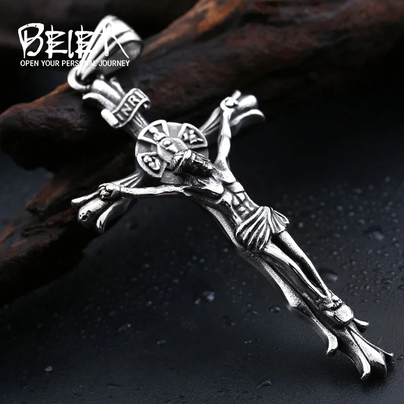 Байер 316L Нержавеющая сталь кулон ожерелье Иисус крест ювелирные изделия LLBP8