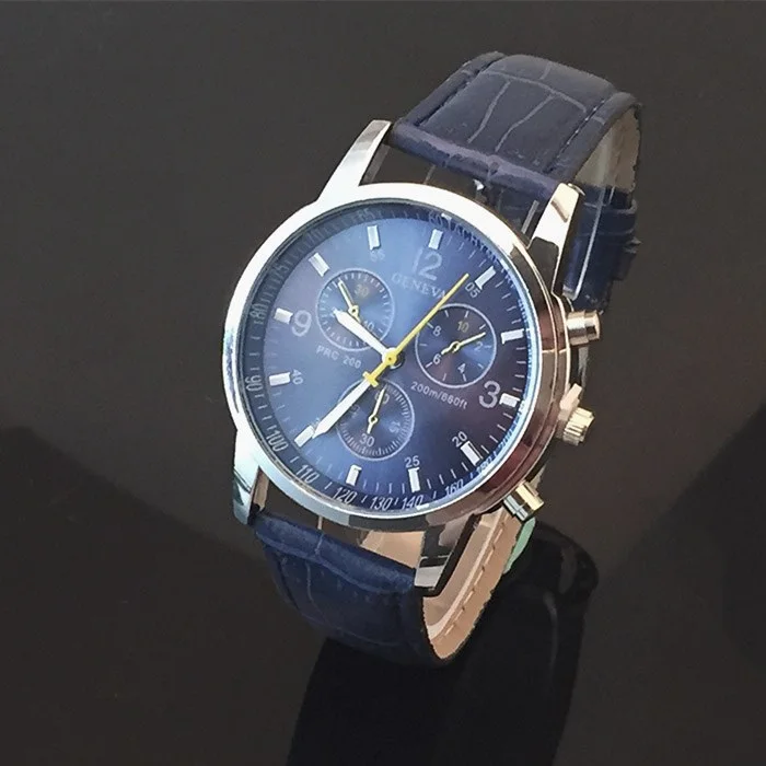 Часы мужские кварцевые с кожаным ремешком повседневные элегантные | Наручные