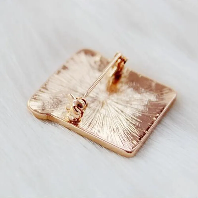 Летняя новинка от Timlee X278 квадратная металлическая брошь в виде курицы из глазури