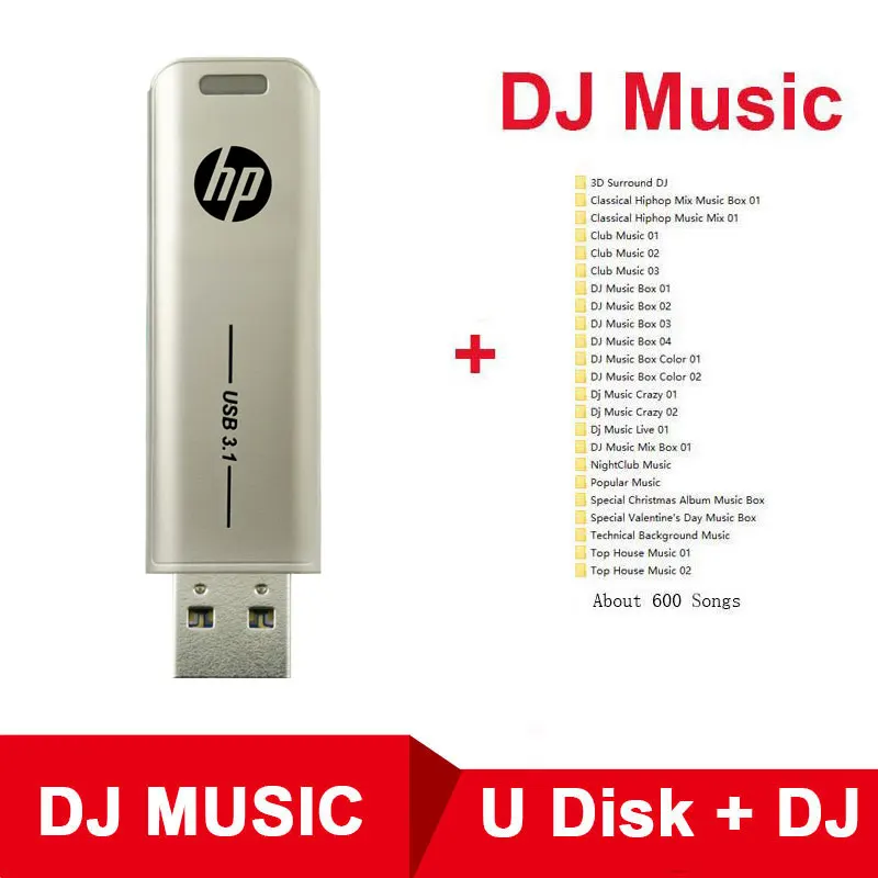 x796w plus DJ Новинка hp USB Flash 32 Гб 64 Гб 128 ГБ 256 Гб металлический USB накопитель индивидуальный подарок персональный DIY DJ Pendrive оптом объемный диск на ключ - Цвет: x796w plus DJ