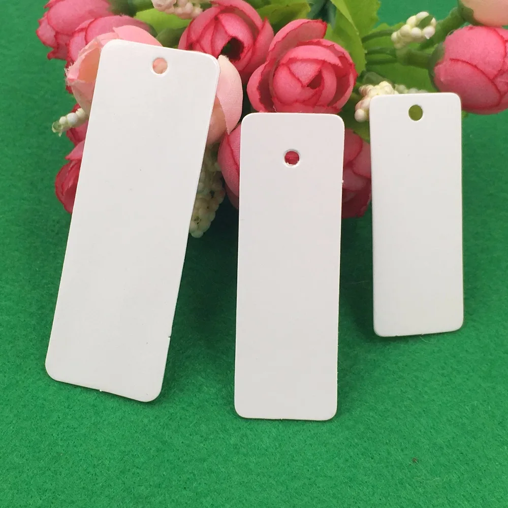 1000 шт белые бумажные прямоугольные простые Висячие бирки пустые этикетки для