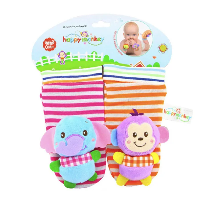 Кроватки Детские носки наручные встроенный погремушки браслет ног Mobiles кровать