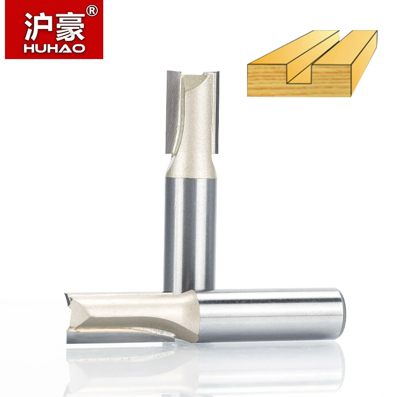 HUHAO 1pcs 1/2&quotShank 2 flute straight bit Woodworking Tools Router Bits for Wood Tungsten Carbide endmill milling cutter|tools router