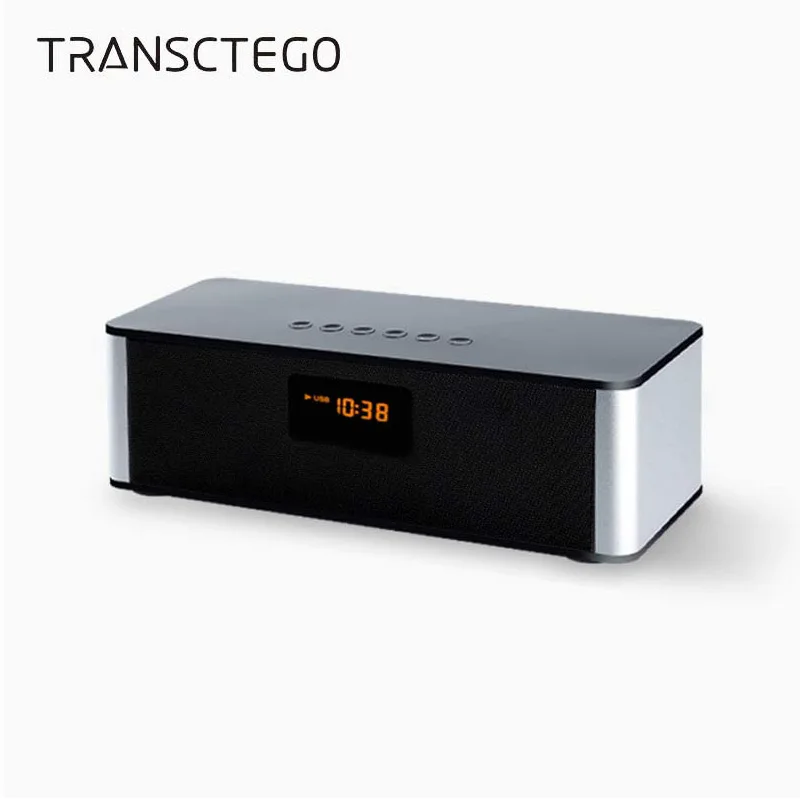 

TRANSCTEGO wireless Bluetooth speakers desktop computers subwoofer FM radio alarm clock mobile phone stereo support cards