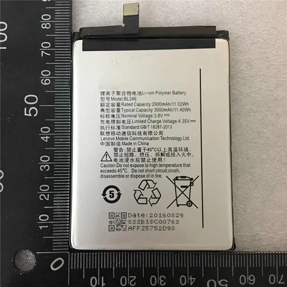 100% Оригинальный протестированный аккумулятор 3000 мАч BL246 для Lenovo Vibe Shot Z90 Z90-3 Z90-7