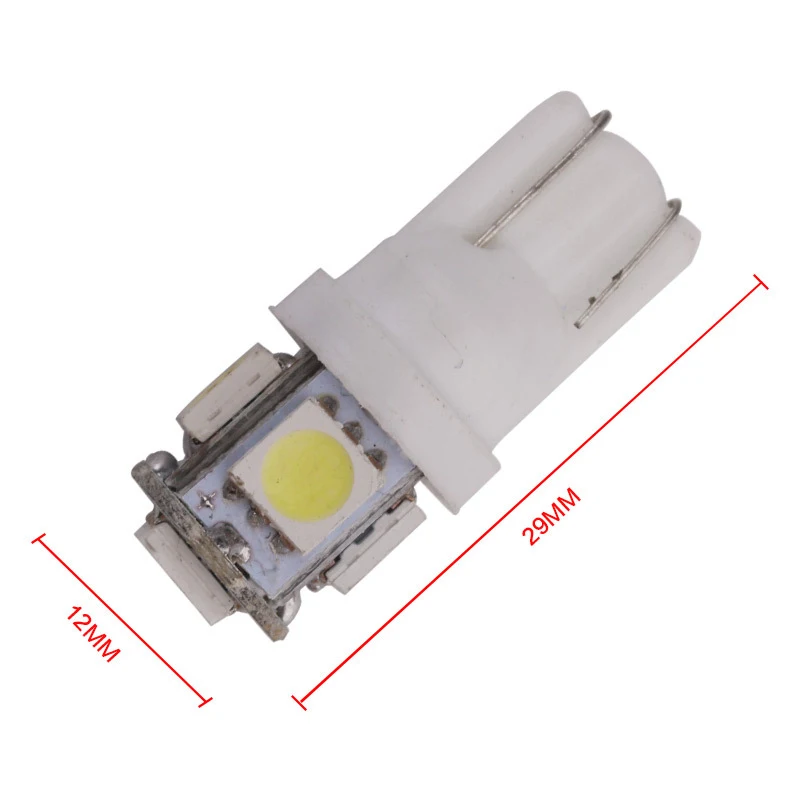 50X T10 5Smd 5050 Светодиодная автомобильная лампа белого розового синего зеленого