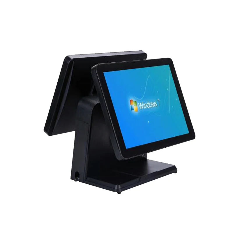 

Модные Супермаркет 15Inch POS двойной сенсорный Экран кассовый POS системы для розничных магазинов