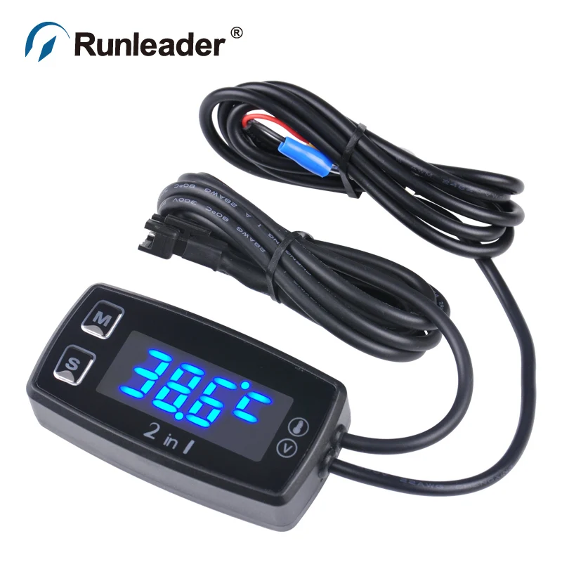 Светодиодный цифровой термометр Runleader TM008 вольтметр измеритель температуры для