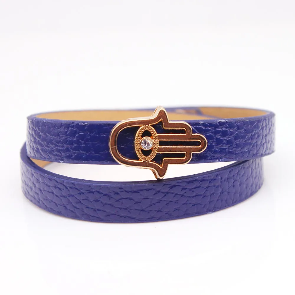 Многослойный амулет, золотой цвет, кожаные браслеты с кристаллами, цинковый сплав, стразы, на удачу, эротический глаз, турецкие ювелирные изделия
