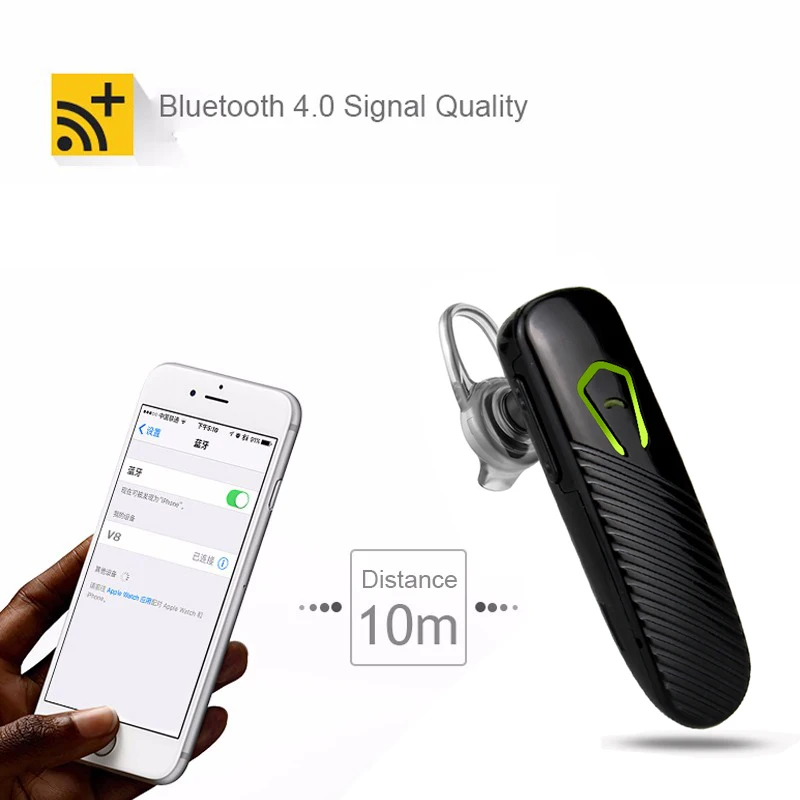 DAONO беспроводная Bluetooth гарнитура Наушники V4.1 наушники с микрофоном для телефона