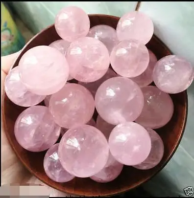 

Free Shipping Recommend to buy 2 pcs 37-- 40mm natural rose quartz crystal sphere ball heal AA++