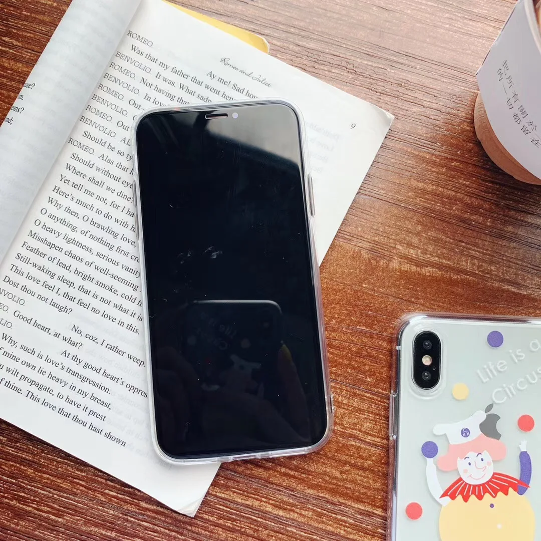 INS Korea super fire Wave Point Clown Magician phone case For iphone Xs MAX XR X 6 6s 7 8 plus cute clear soft TPU Cover Fundas |